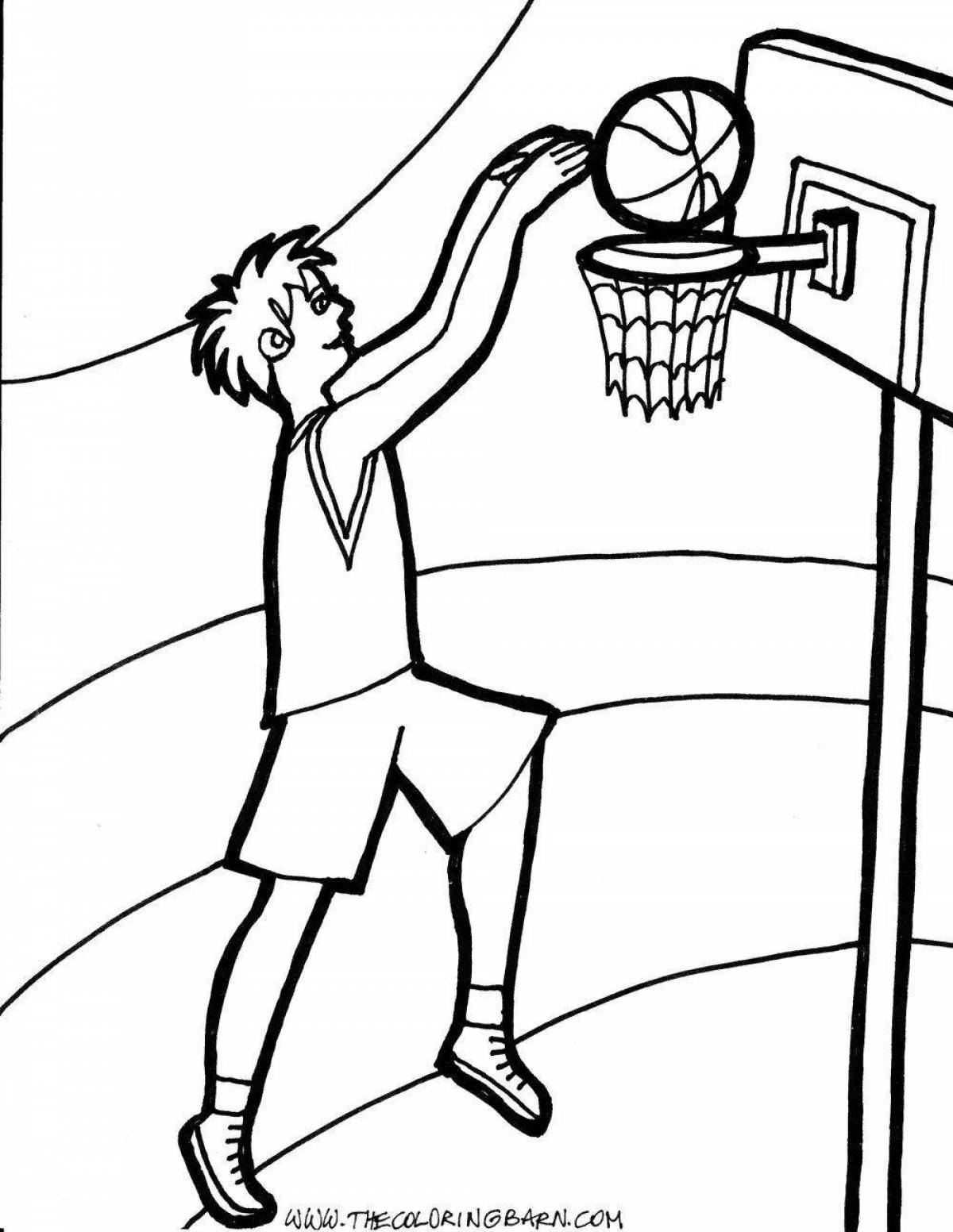 Dynamic sports games coloring page