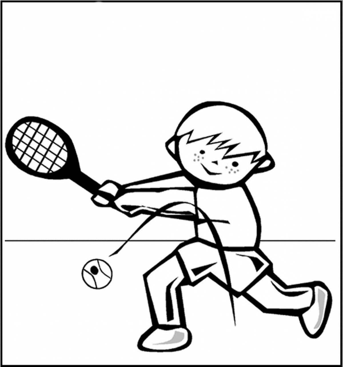 Colorful bright sports game coloring page