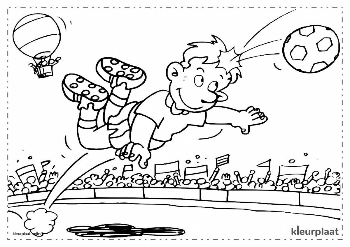 Glowing sports games coloring page
