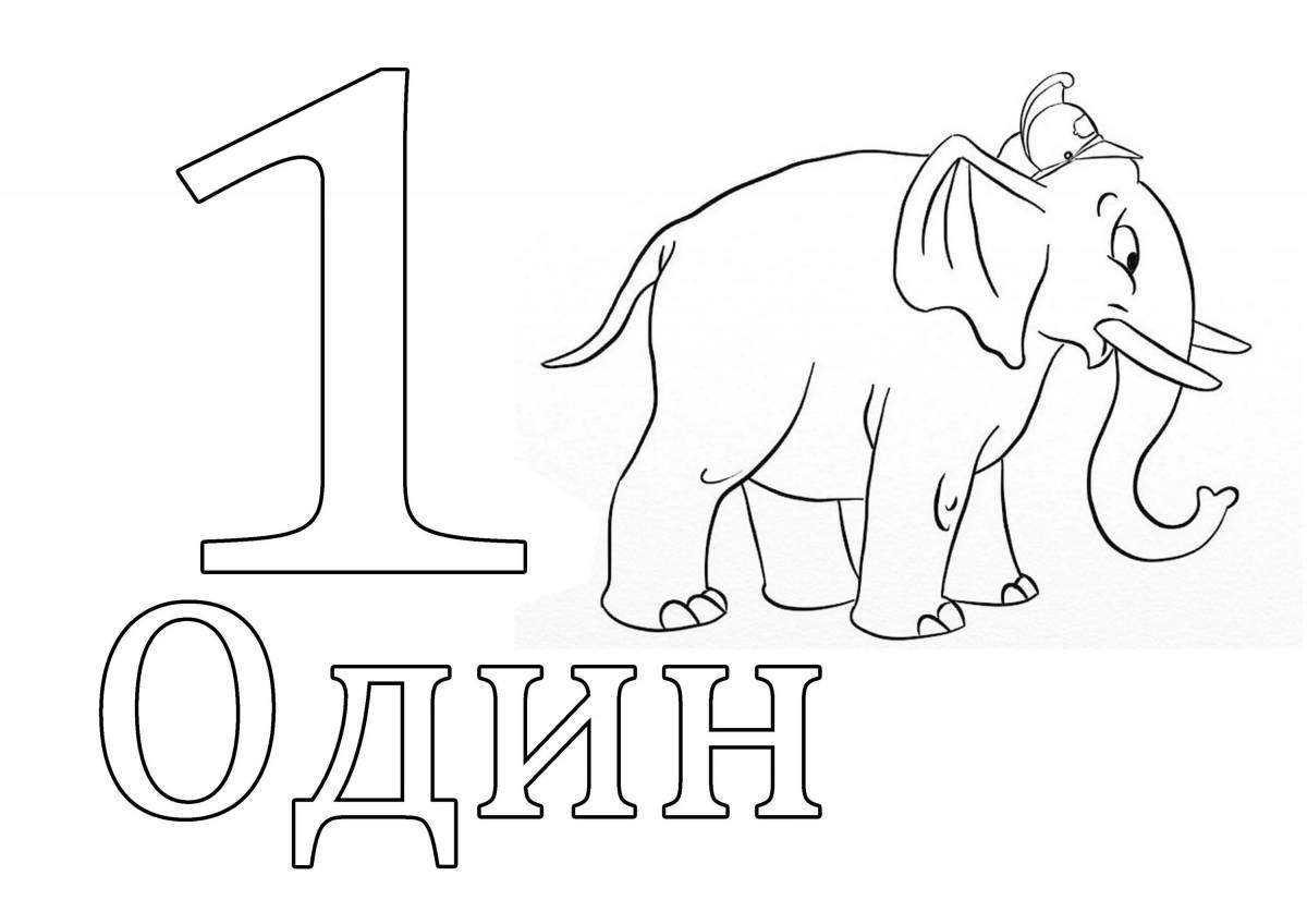 Fun coloring book learning numbers