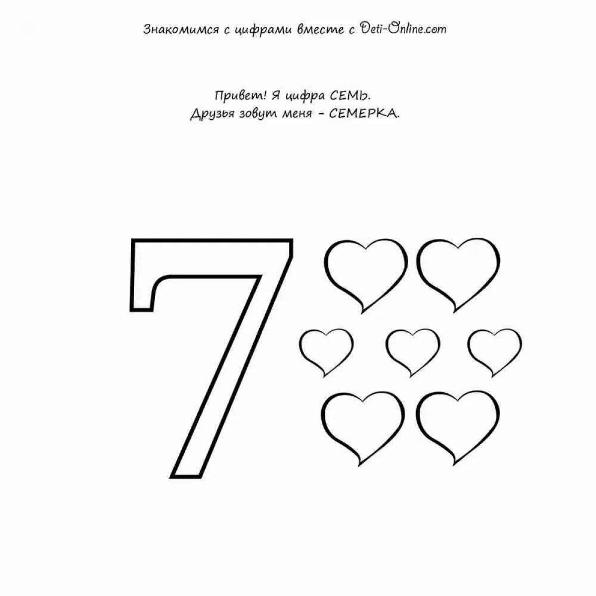 Fun coloring book learning numbers