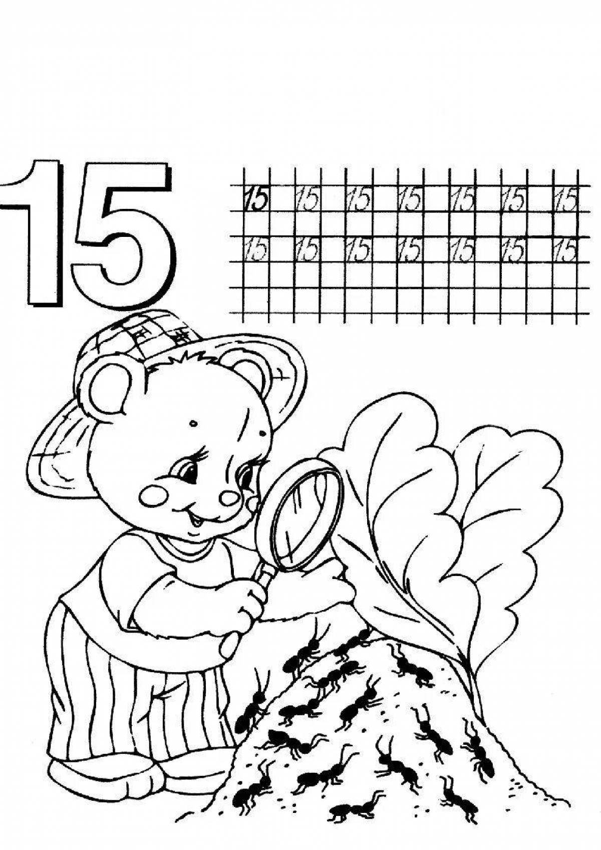 Color adventure coloring book learning numbers