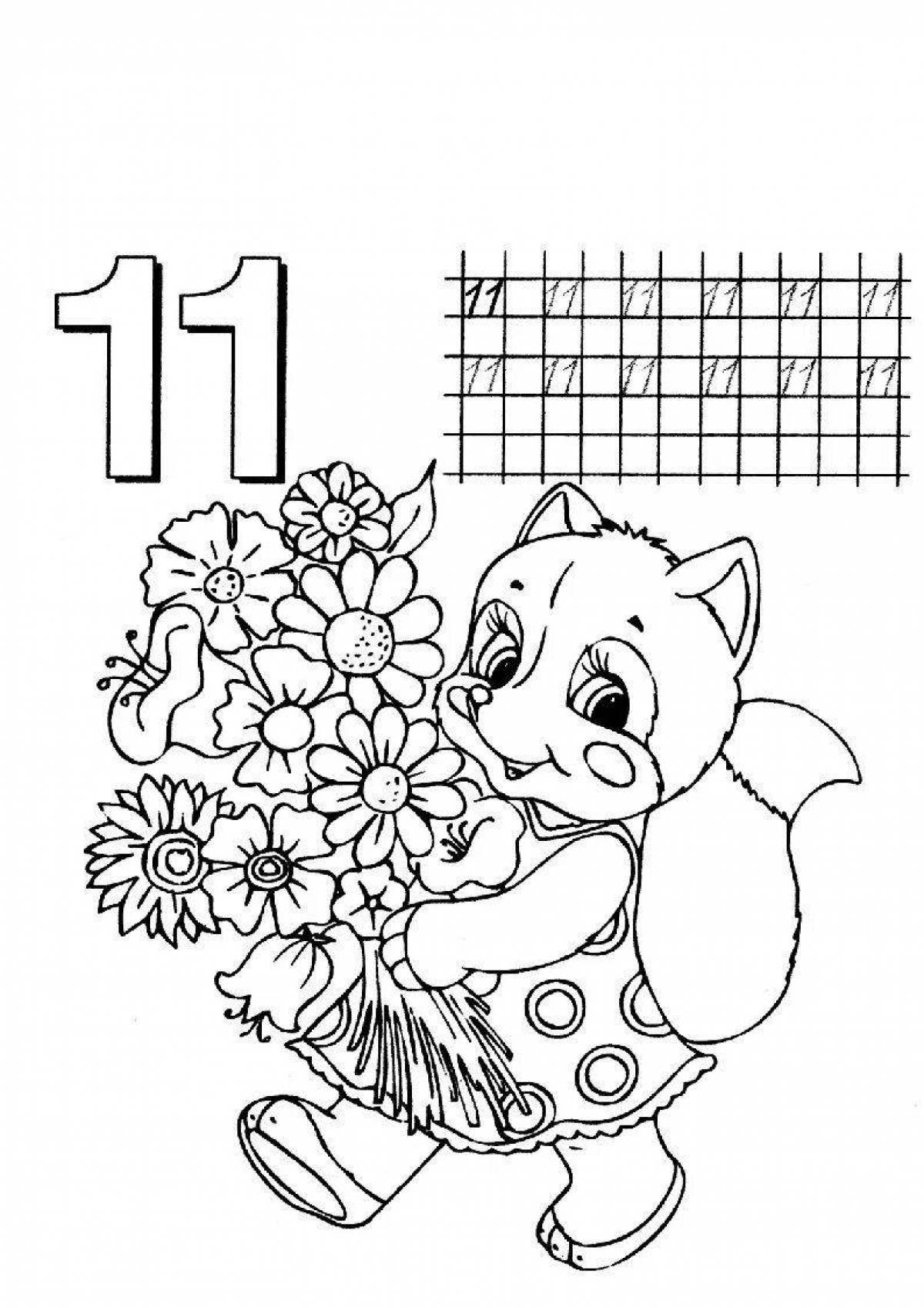 Amazing coloring book learning numbers