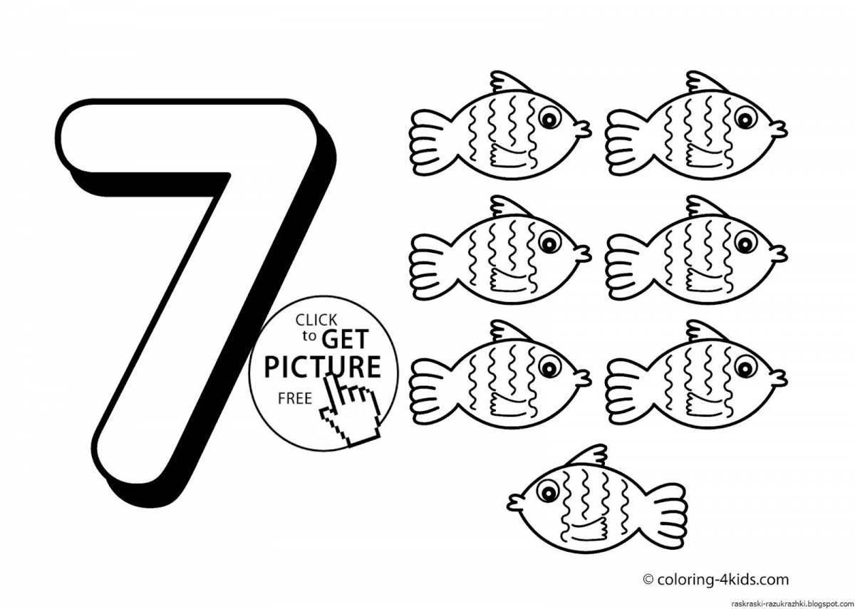 Imaginative coloring book learning numbers