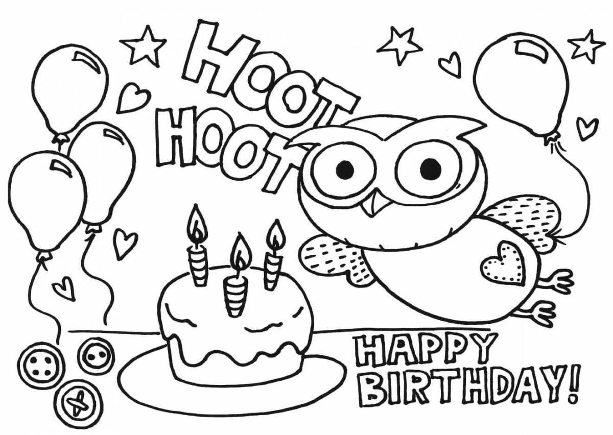 Greeting card coloring page color-blast