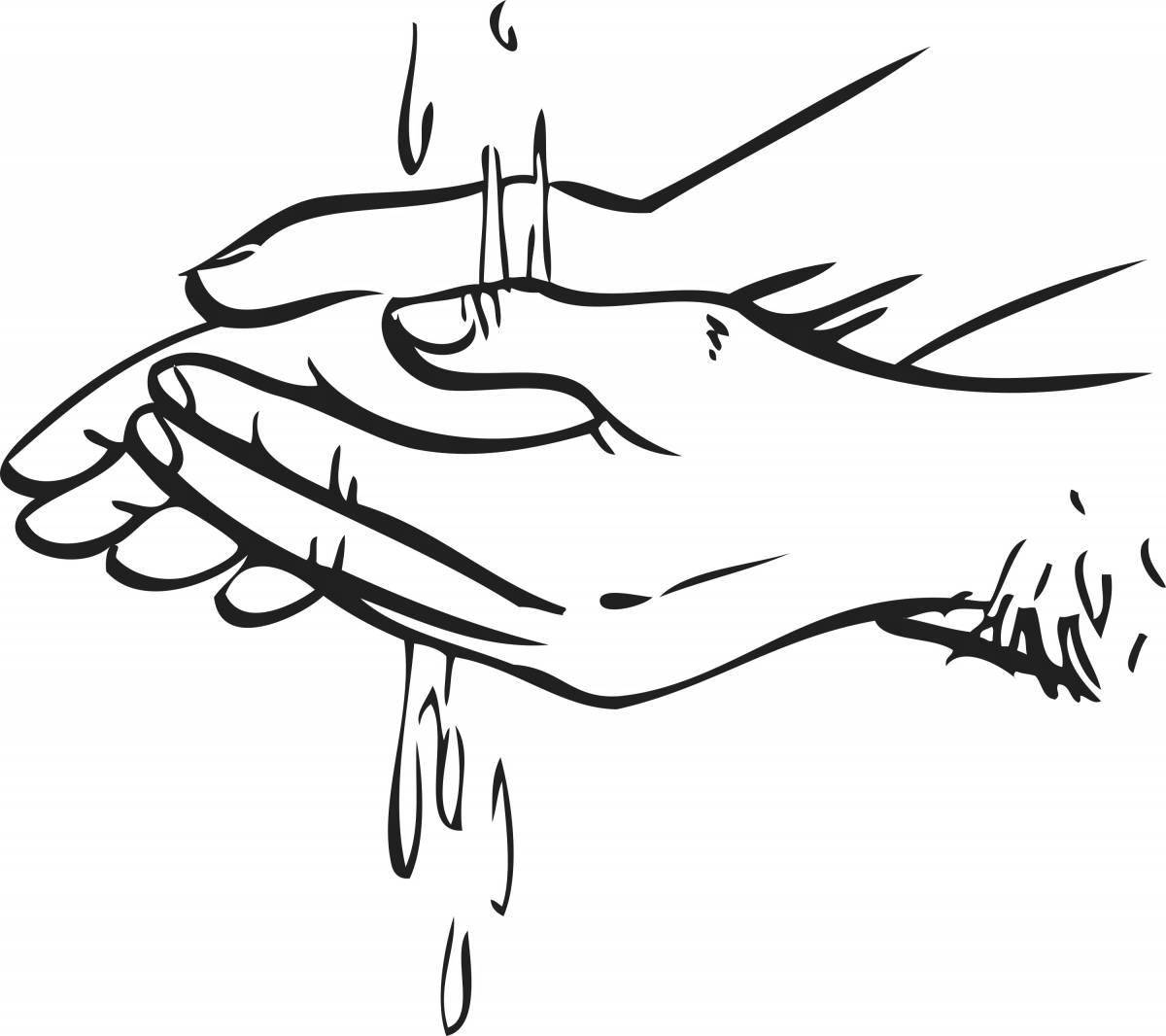 Творческая раскраска для мытья рук