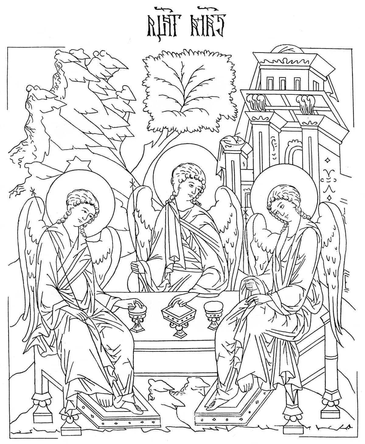 Coloring page festive orthodox holiday