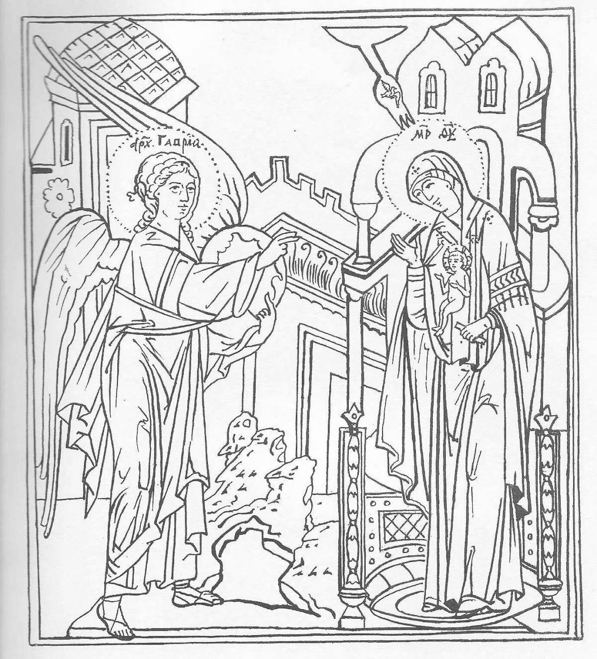 Charming orthodox coloring book