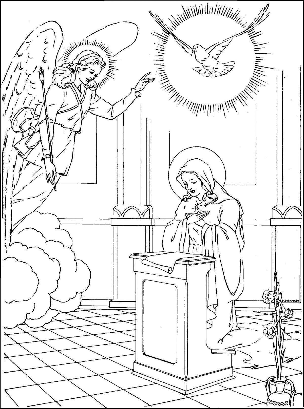 Coloring page violent orthodox holiday