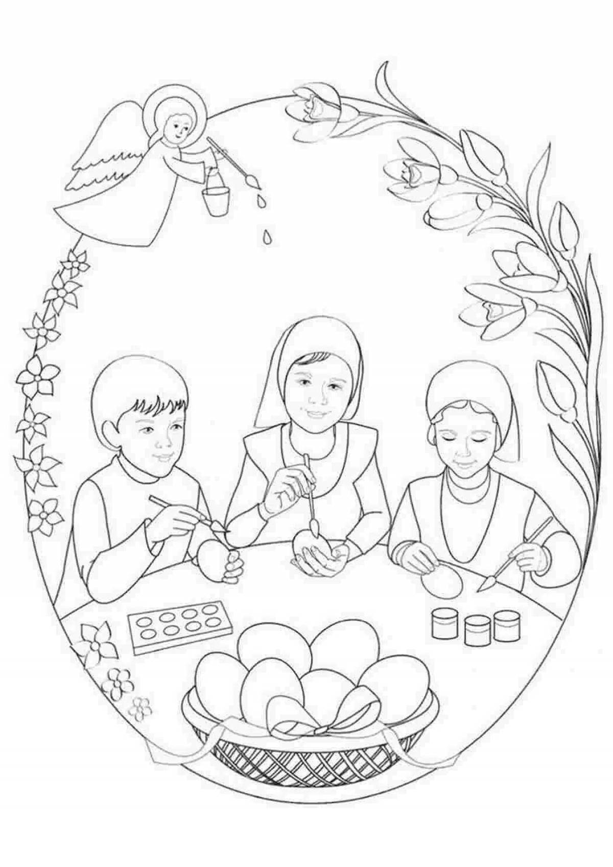 Fabulous Orthodox holiday coloring page