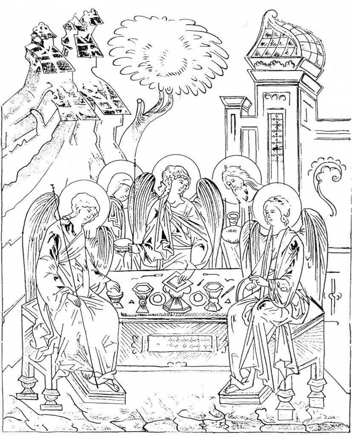 Раскраска ослепительный православный праздник