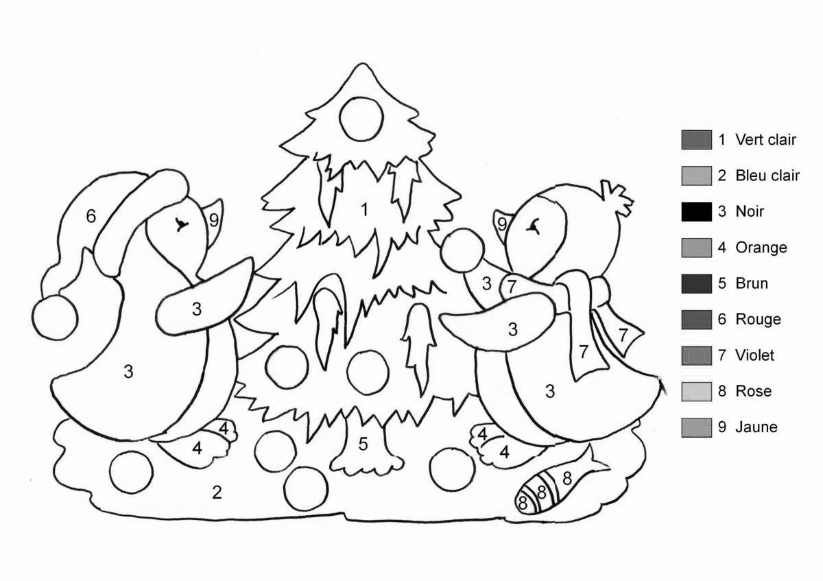 Цветная взрывная раскраска рождественские поделки