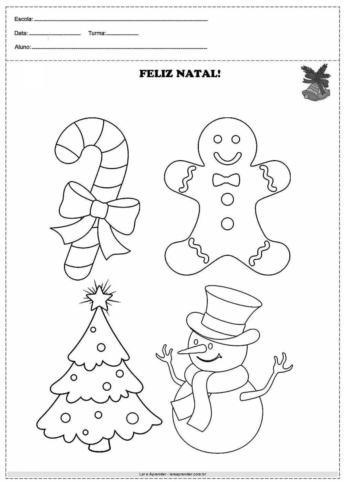 Colorful coloring Christmas crafts