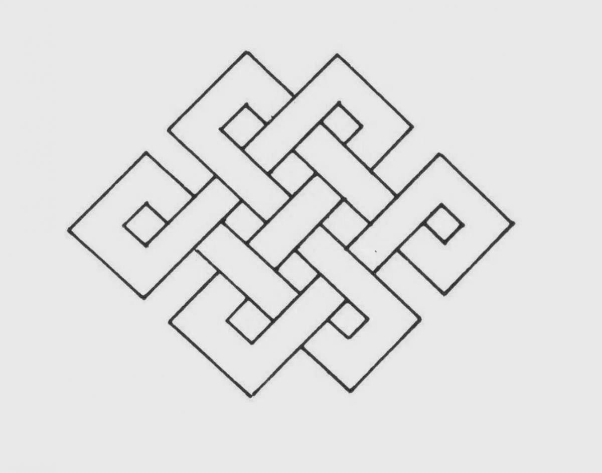 Photo Coloring page delicate Chuvash ornament