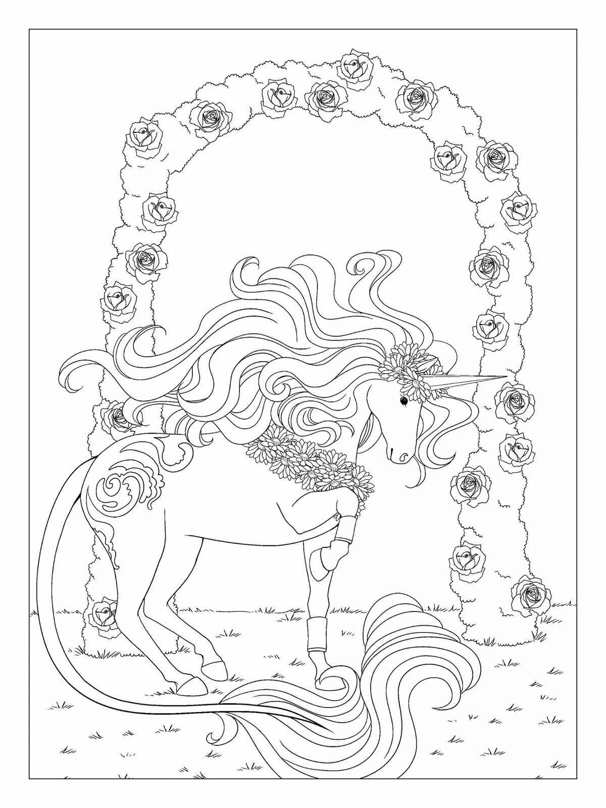 Essential coloring pages magical unicorns