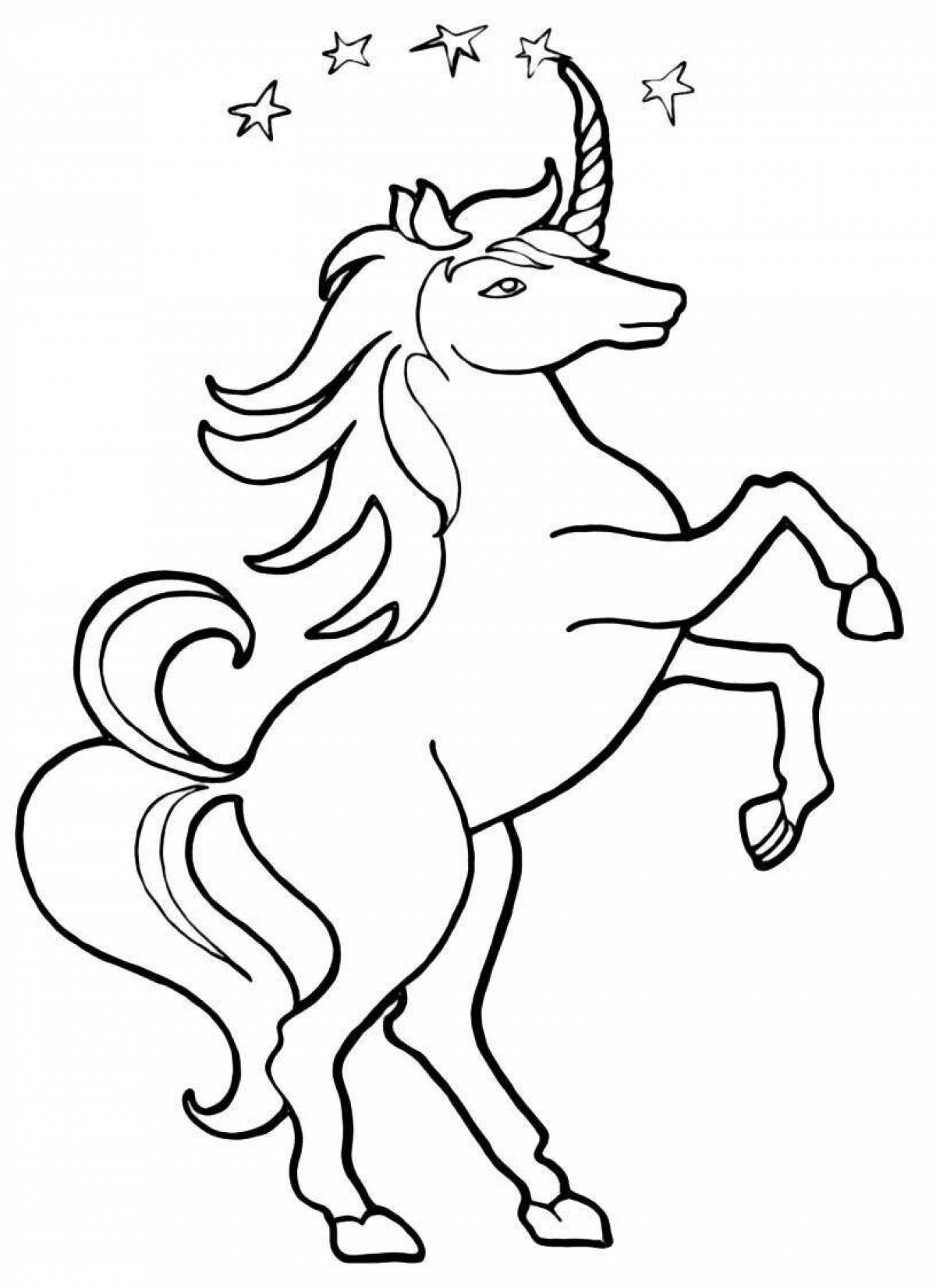 Magic unicorns coloring page