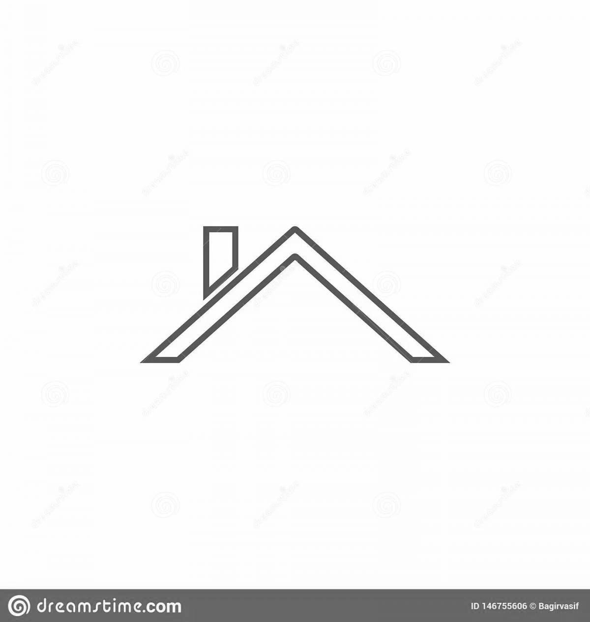 Luxury house roof coloring book