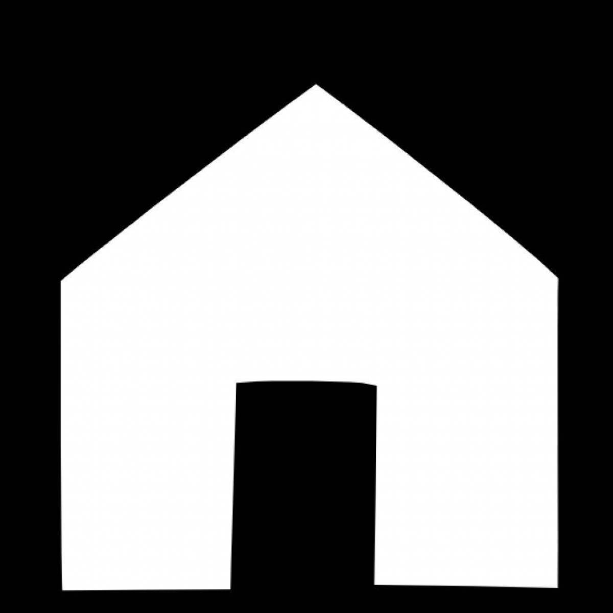 Coloring page glorified house roof