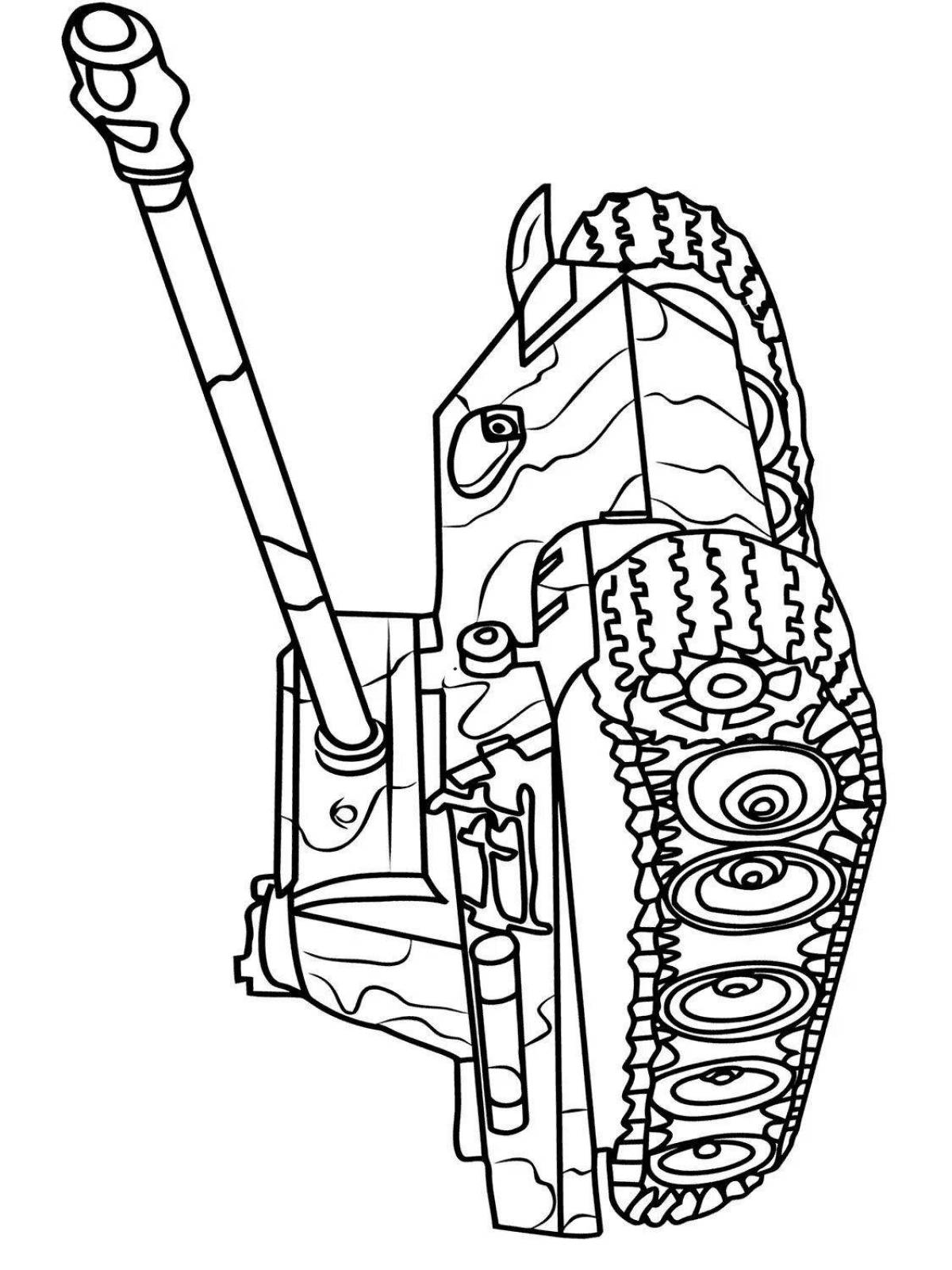 Playful t-72 coloring page