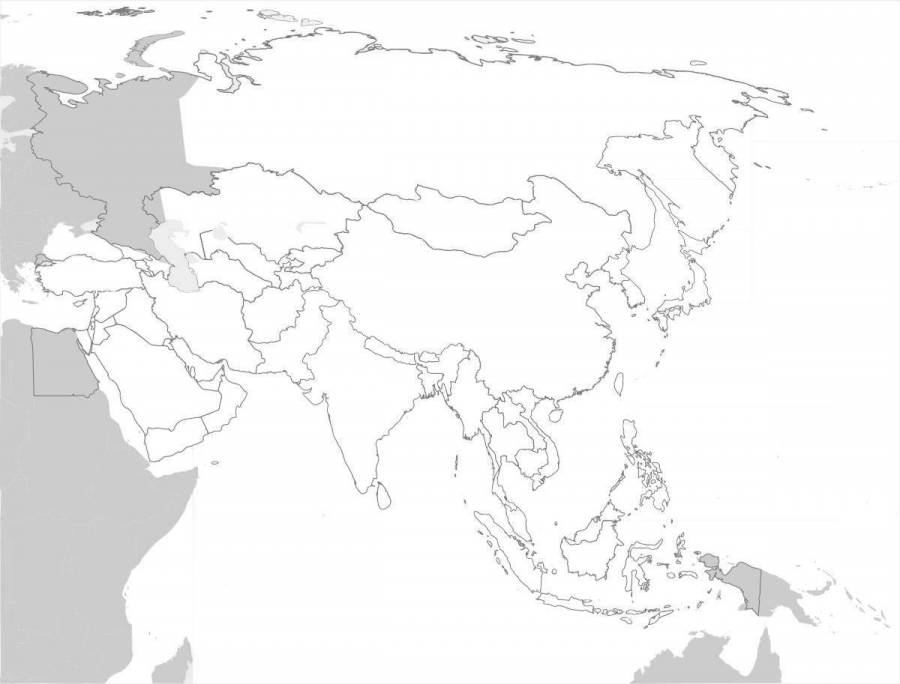 Карта азии раскраска