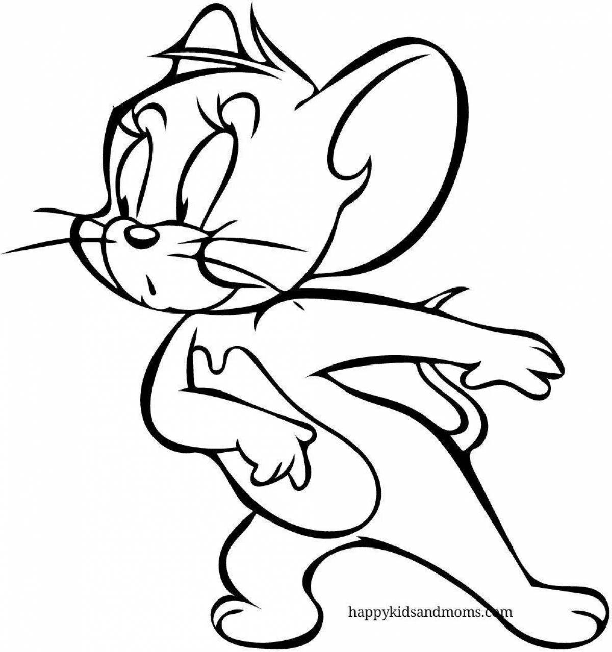 Как рисовать том. Мышонок Джерри раскраска. Мышонок Джерри черно белый. Том и Джерри рисунок карандашом. Картинки раскраски том и Джерри.