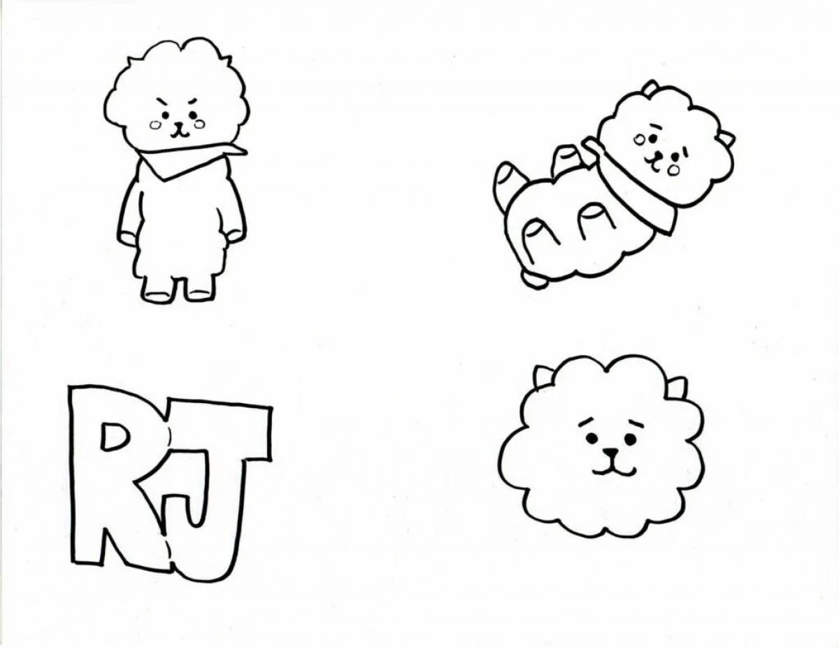 RJ bt21 раскраска