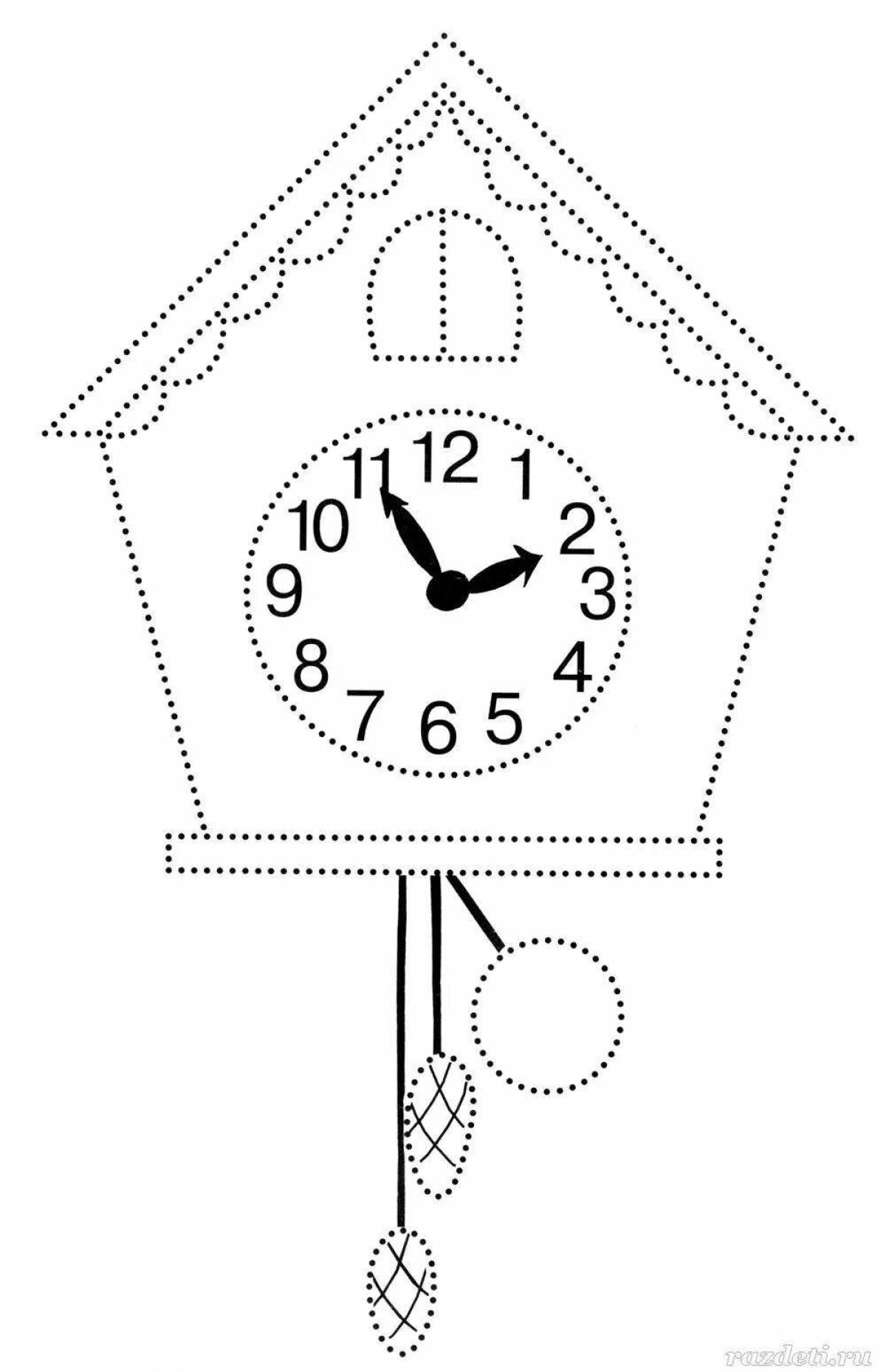 Раскраска часов. Часы ходики раскраска для детей. Часы с кукушкой раскраска для детей. Настенные часы раскраска для детей. Часы с кукушкой трафарет.