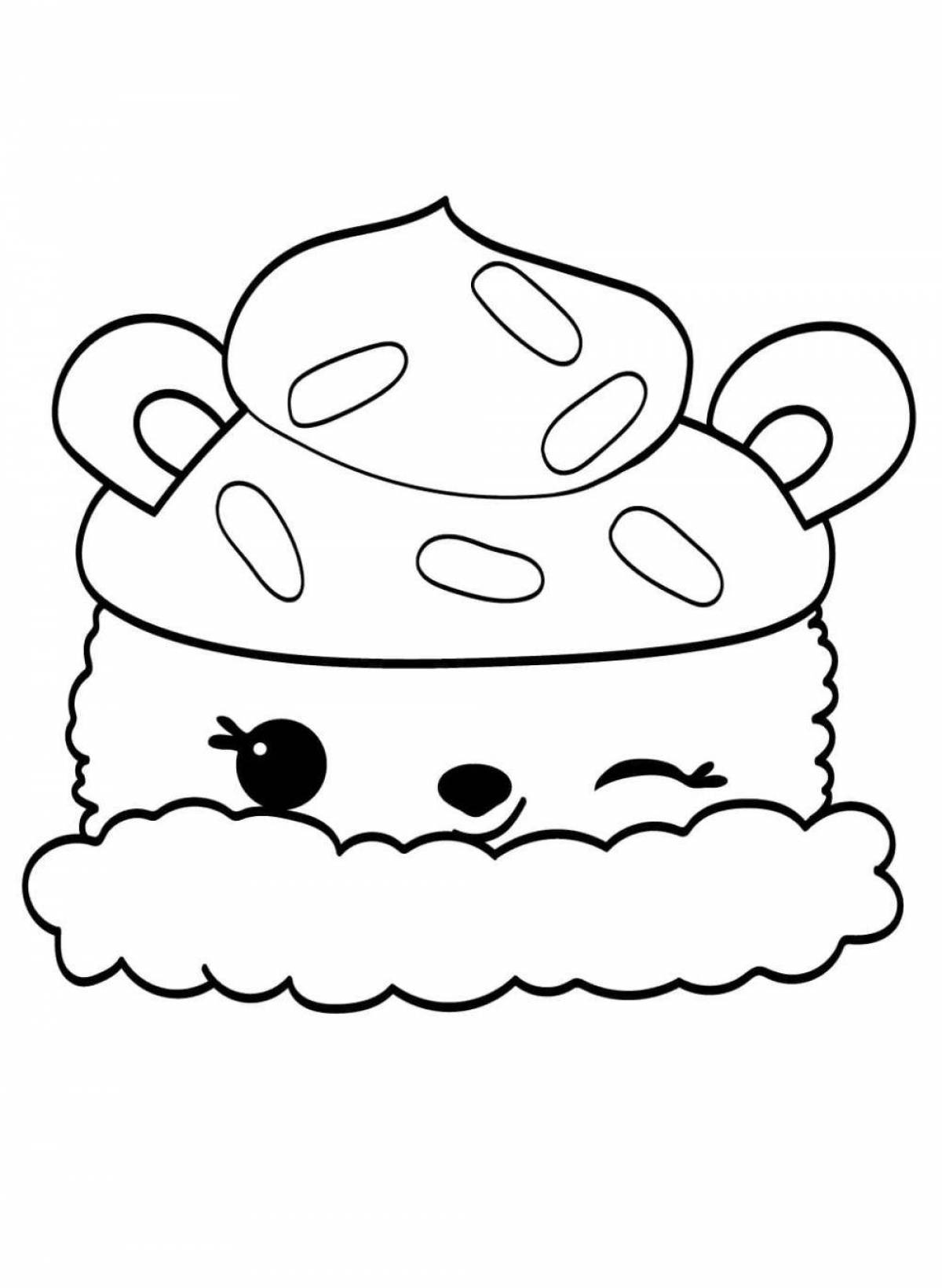 Shiny coloring cute sweets