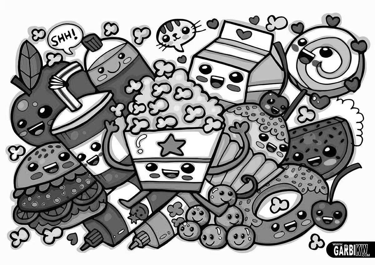 Fun coloring cute sweets