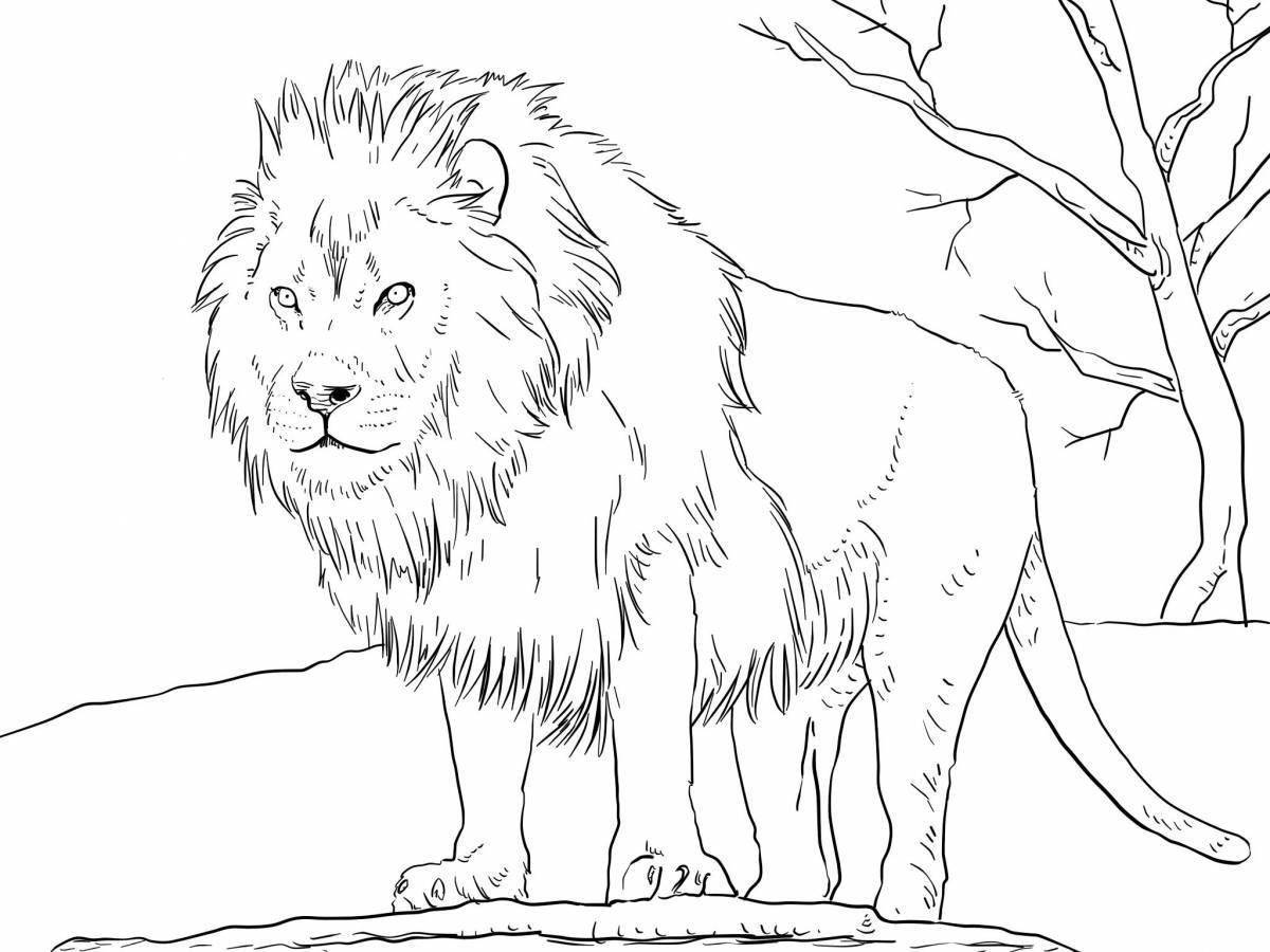 Frightening coloring pages of predatory animals