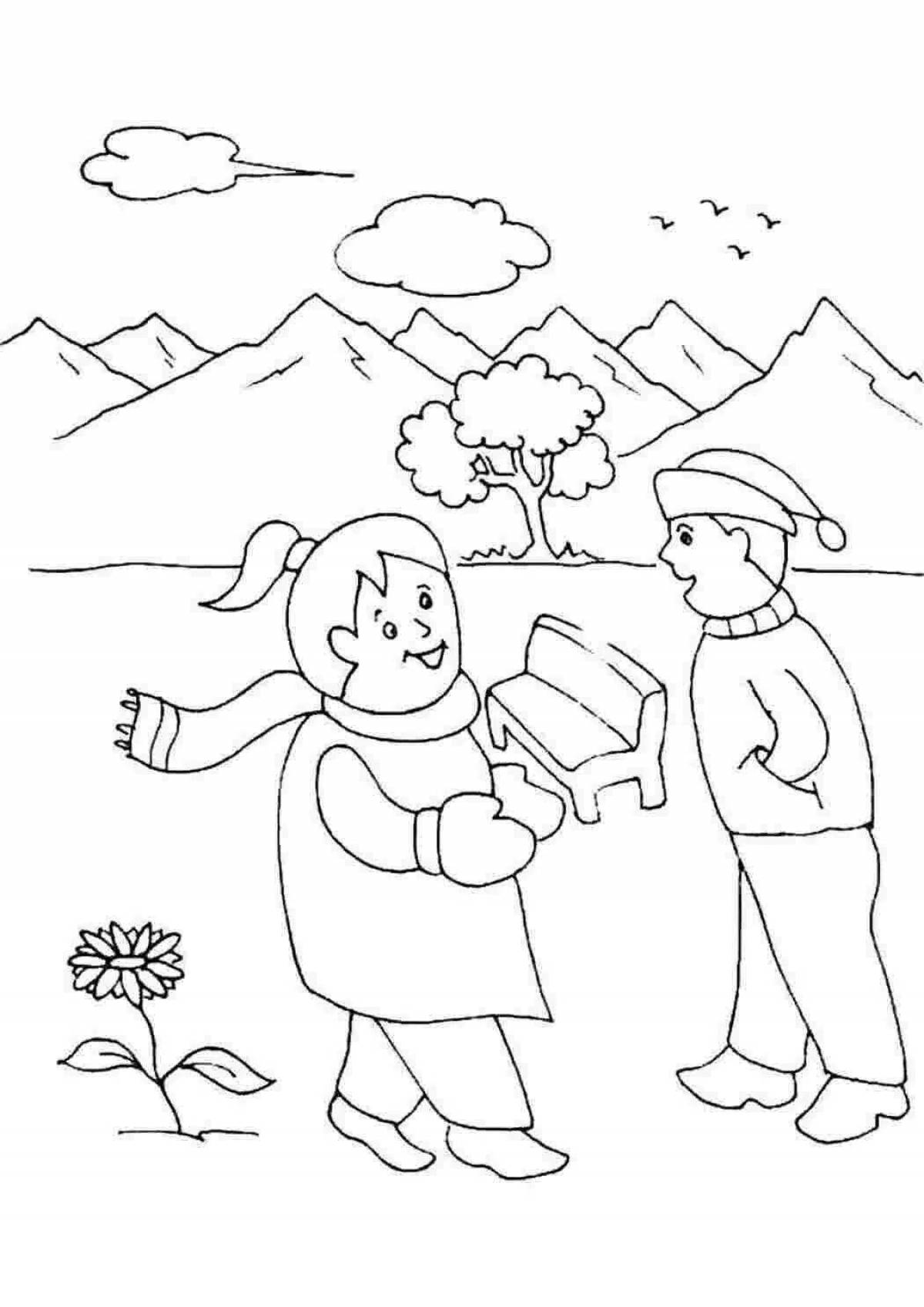 Coloring book magical kys turaly