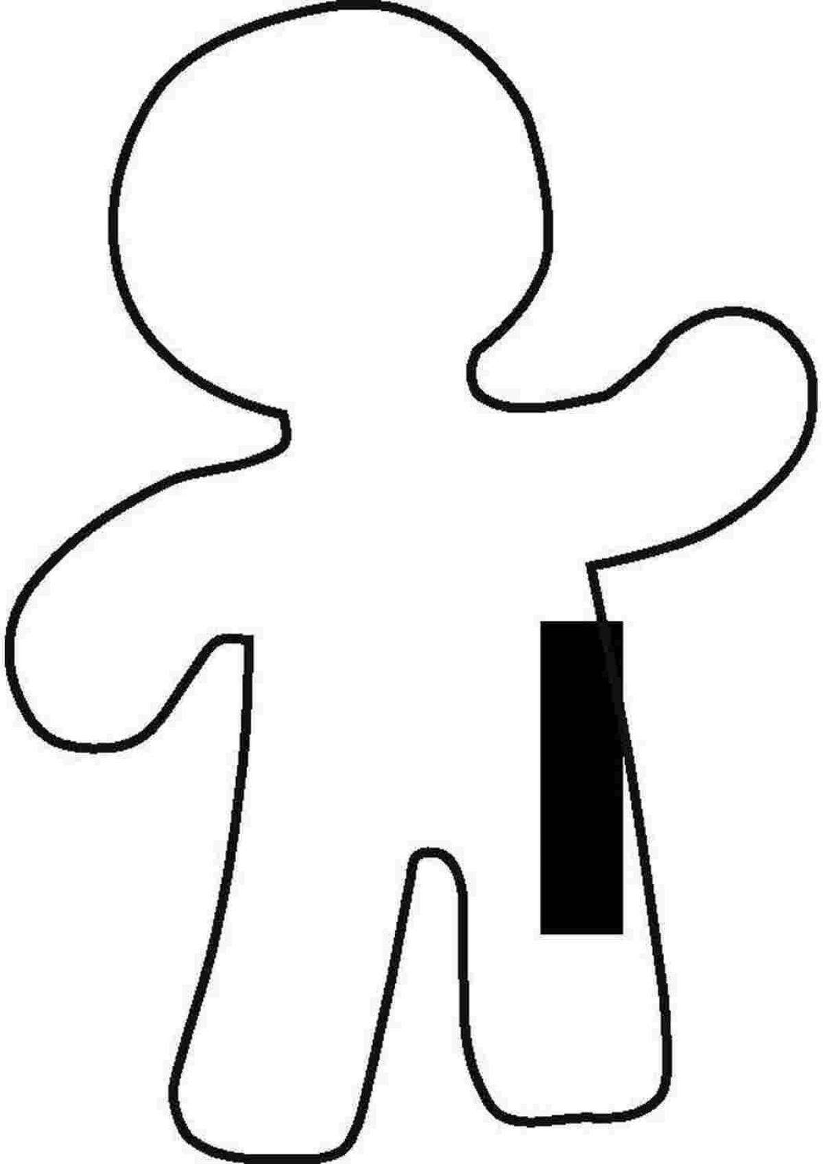 Radiant coloring page man outline