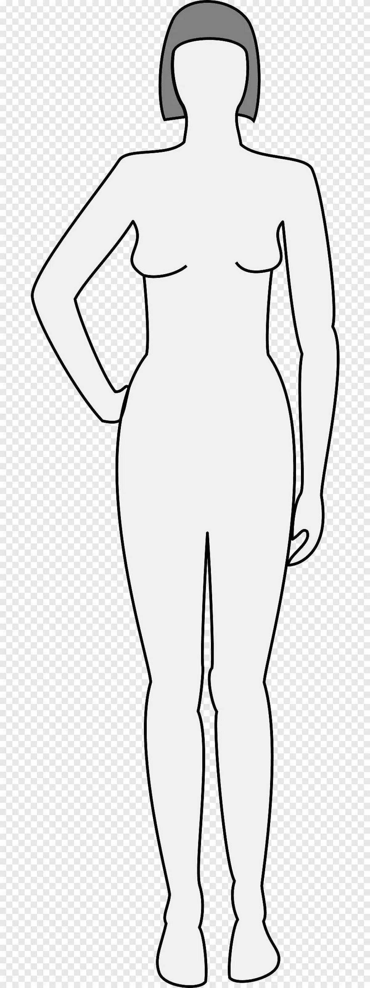 Fashion coloring man outline