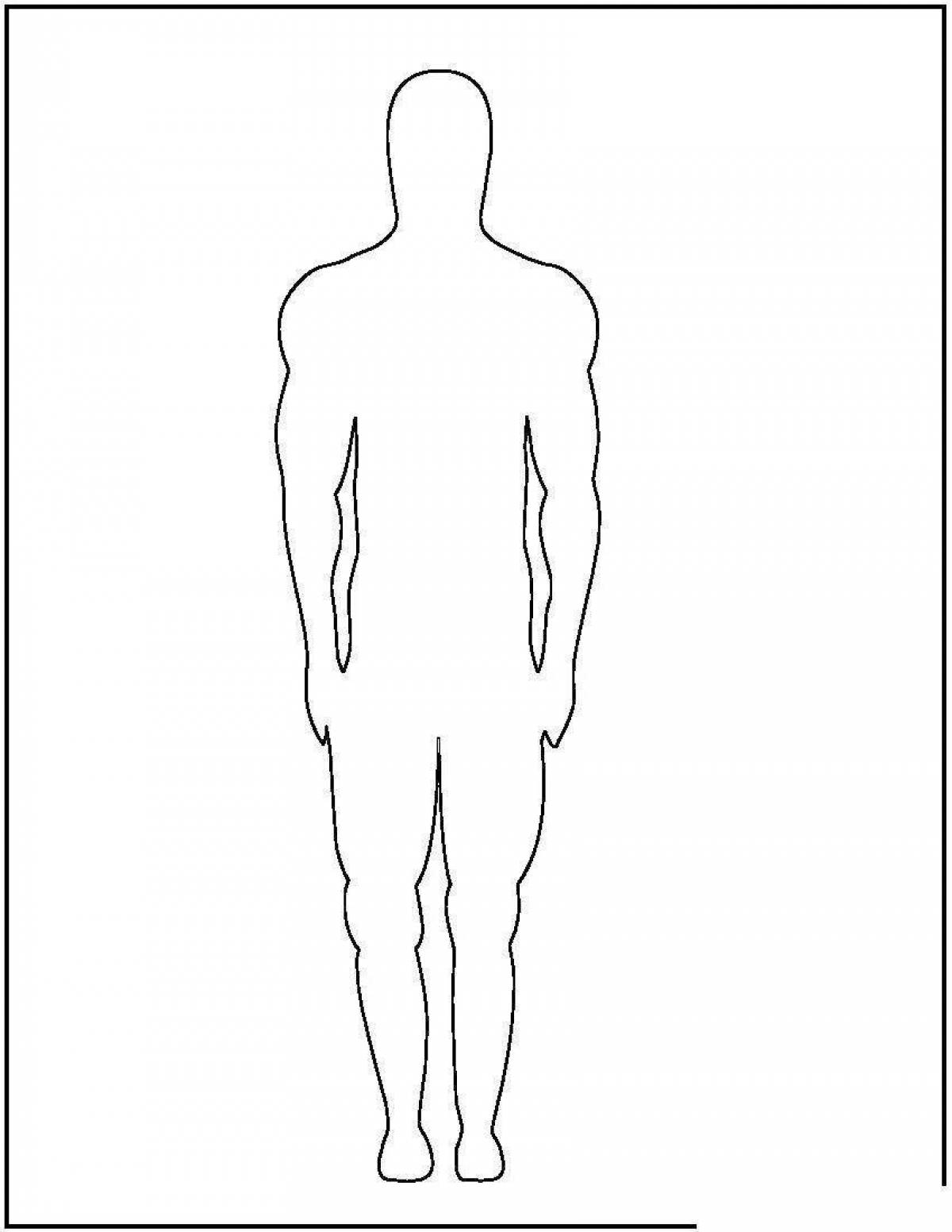 Artistic coloring outline of a person