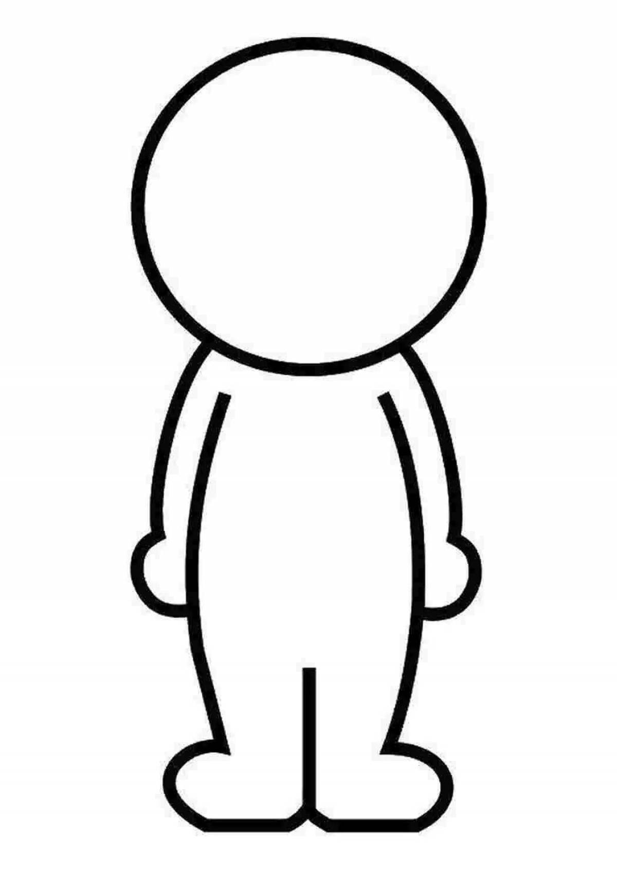 Innovative coloring man outline