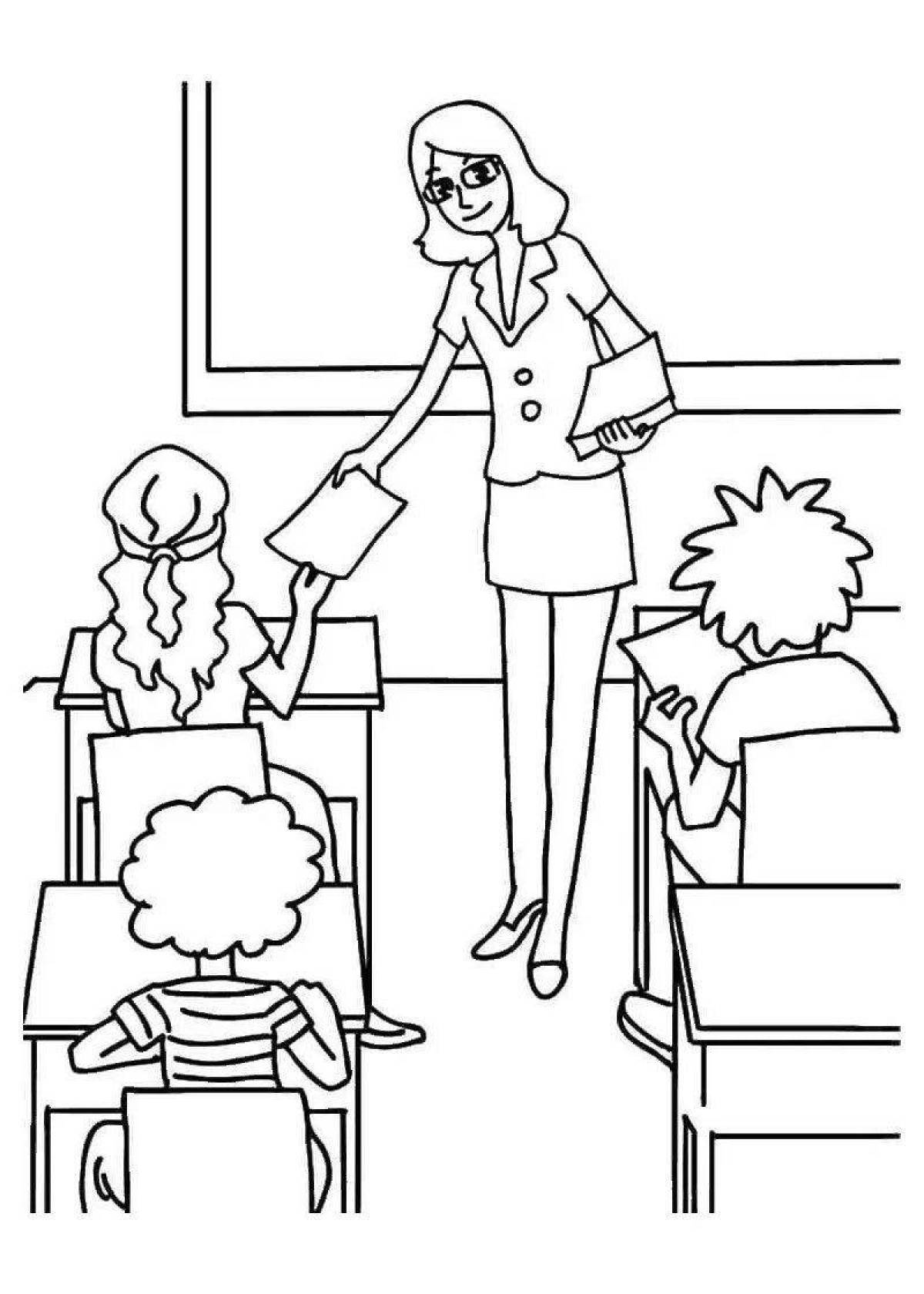 Photo Favorite teacher glowing coloring book