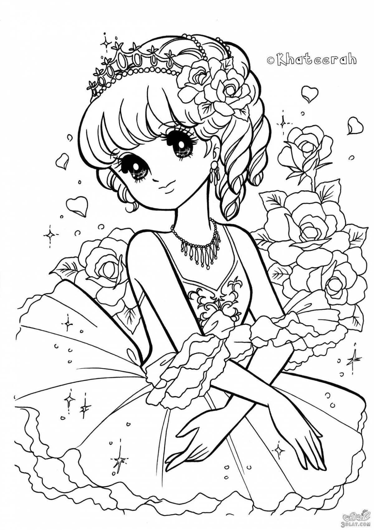 Shining coloring princess antistress