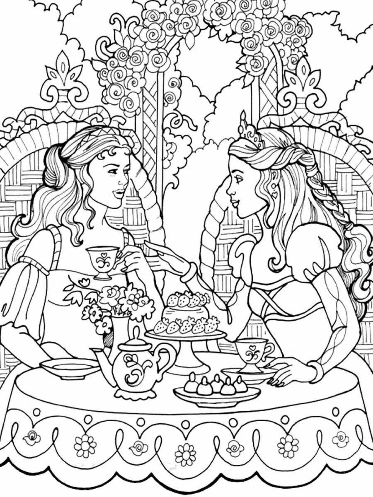 Joyful coloring princess antistress