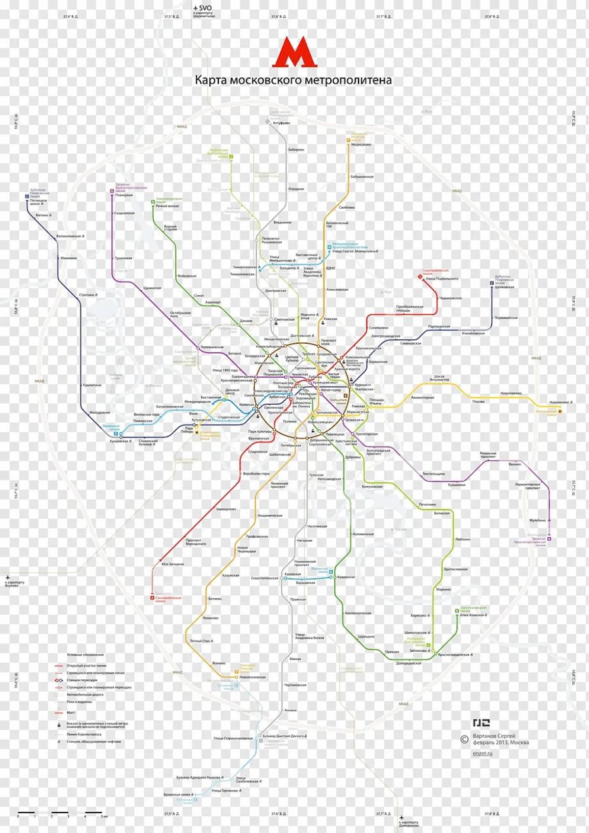 Bold color subway map