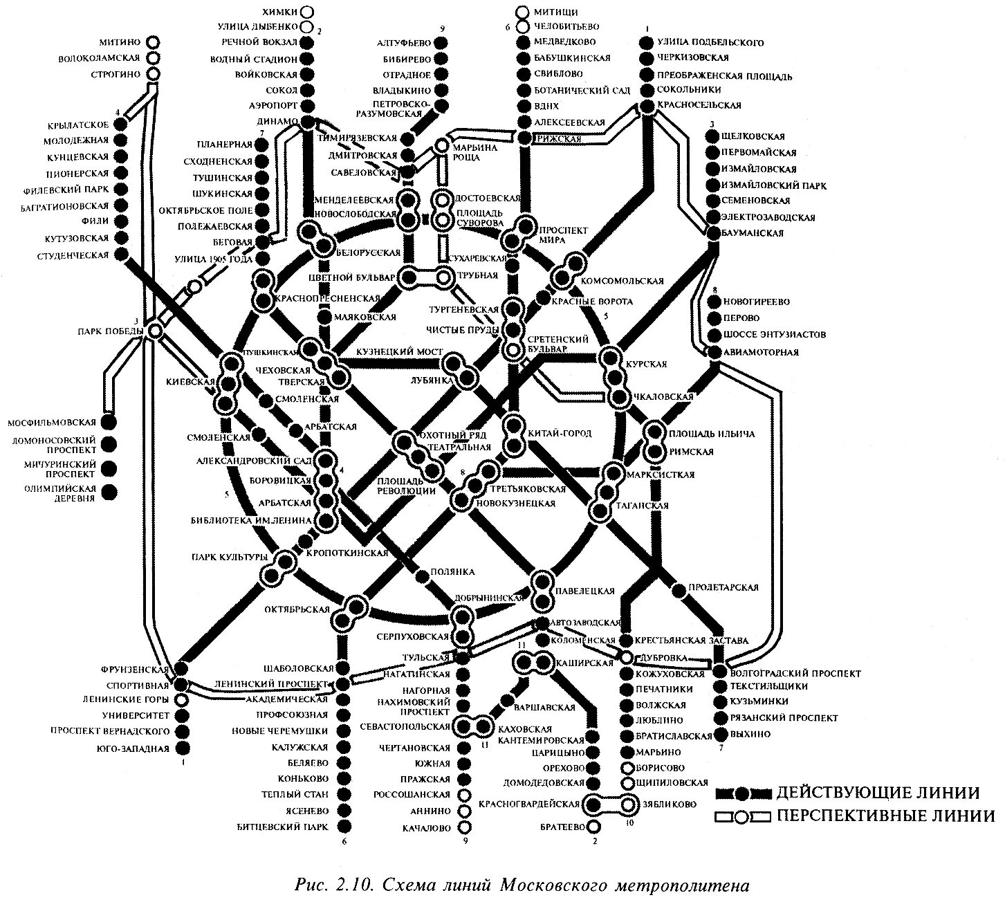 Схема Московского метрополитена