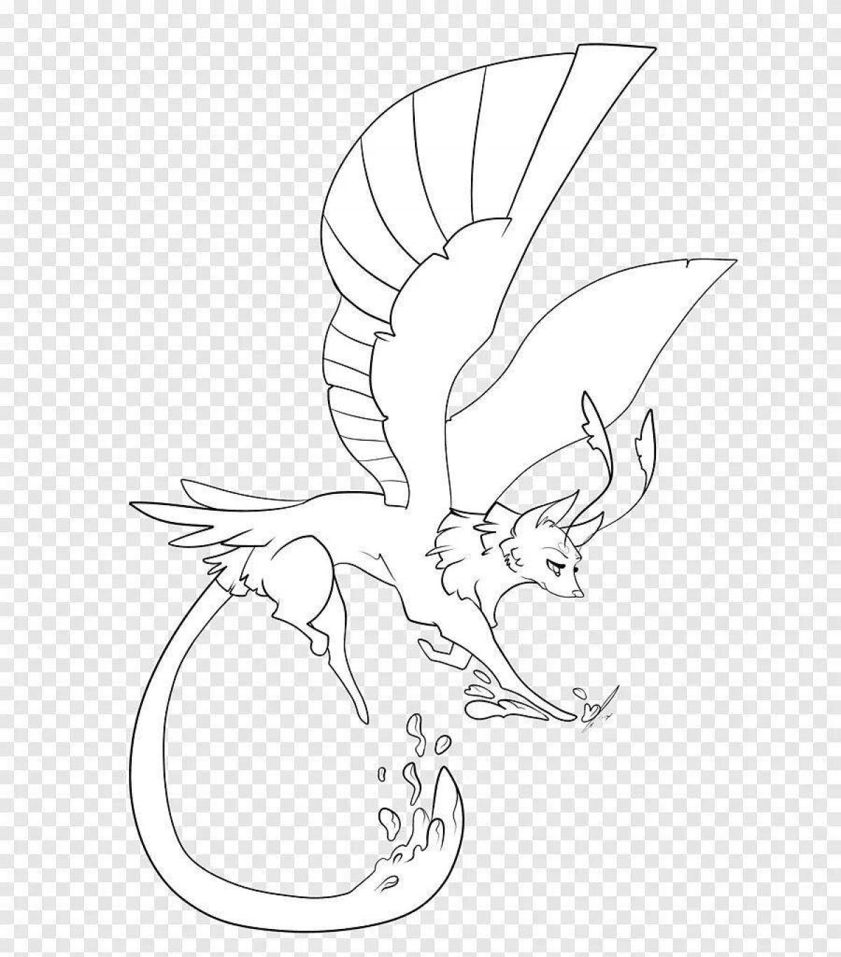 Photo Sublime coloring page magical animals