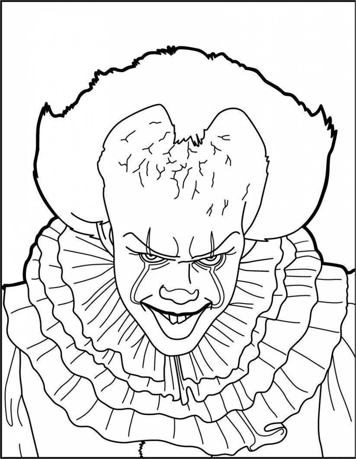 Disgusting scary clown coloring book