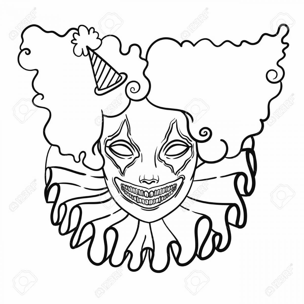 Shocking scary clown coloring book
