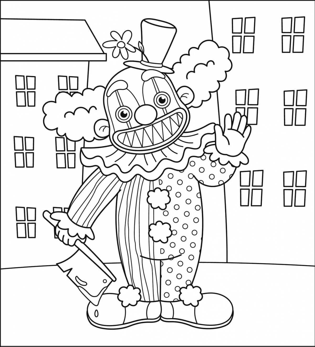 Ugly scary clown coloring book