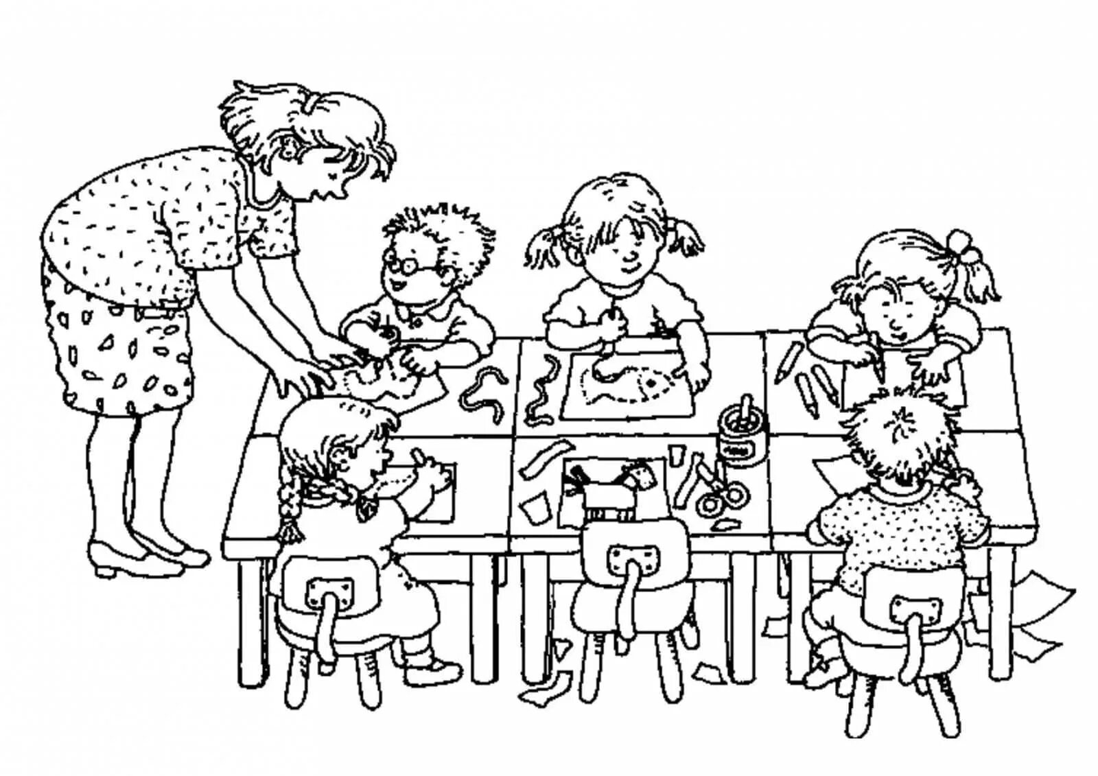 Awesome school cafeteria coloring page