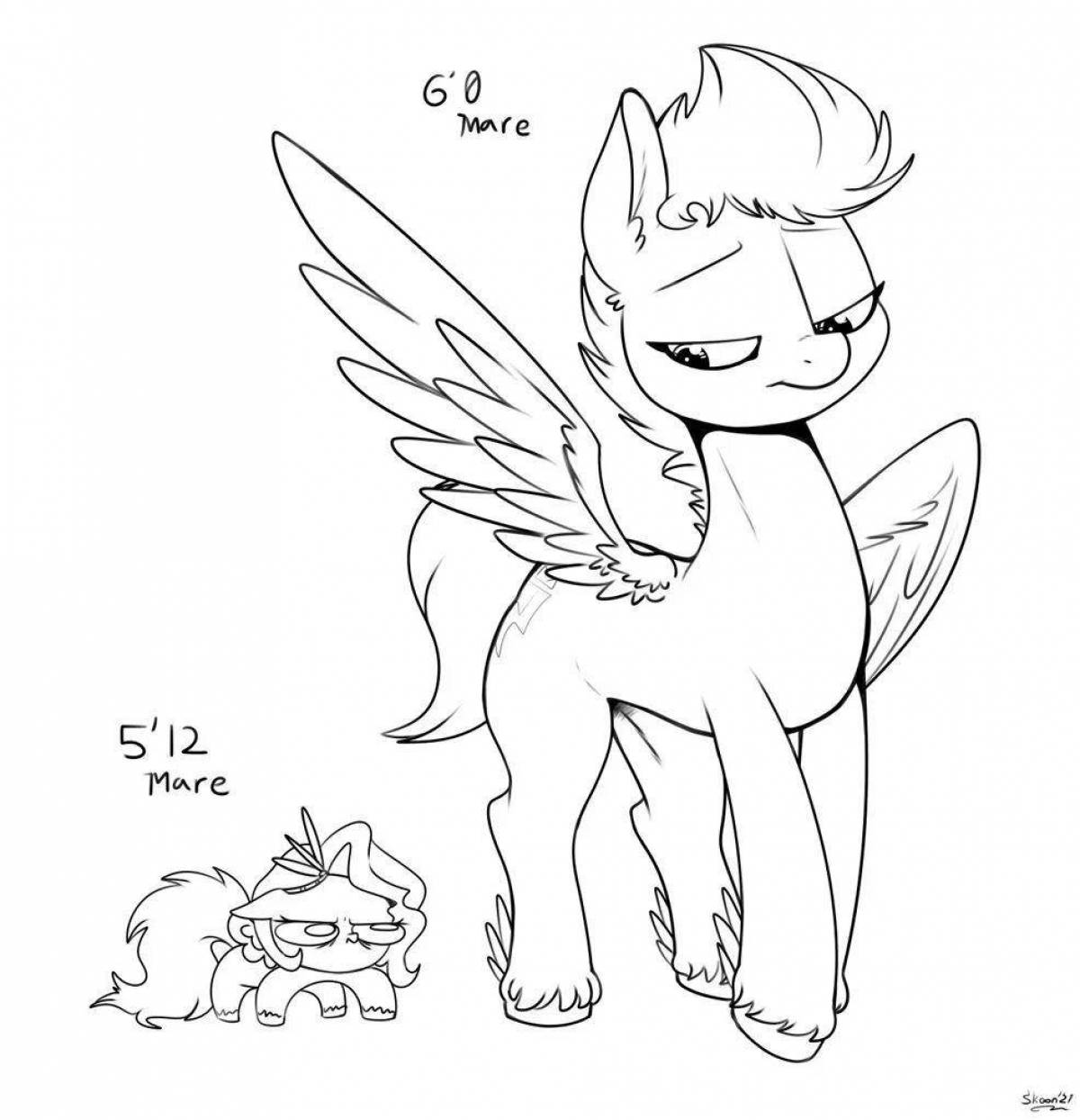 Playful pip pony coloring page