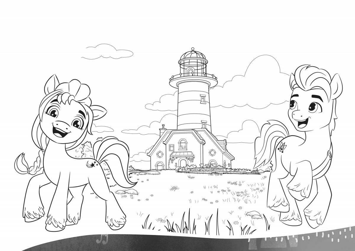 Great pip pony coloring page