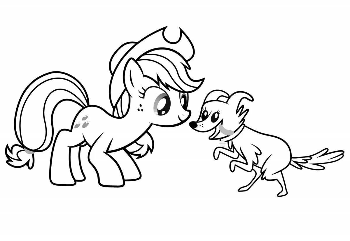 Peep pony holiday coloring page