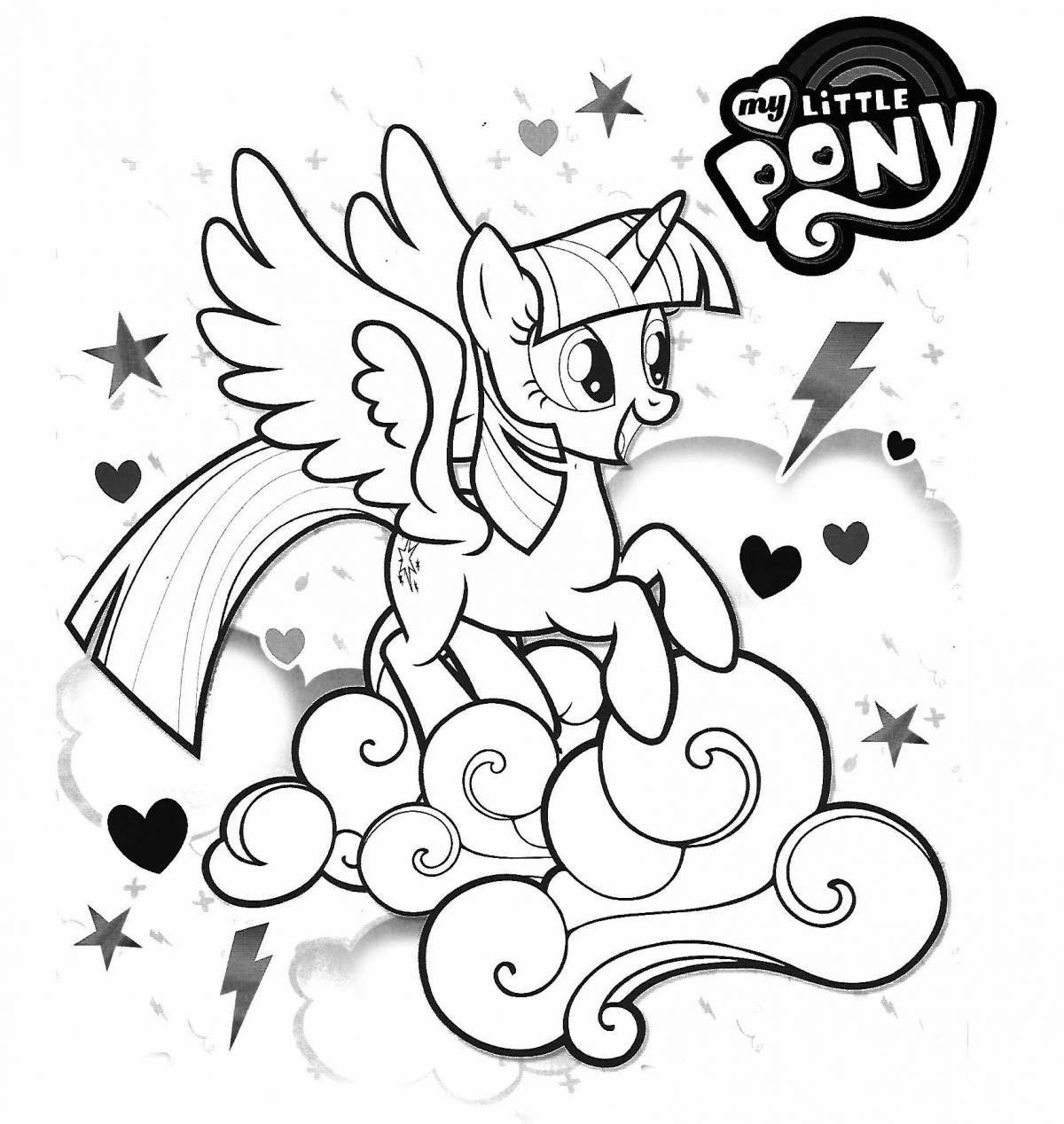 Coloring pip pony playtime