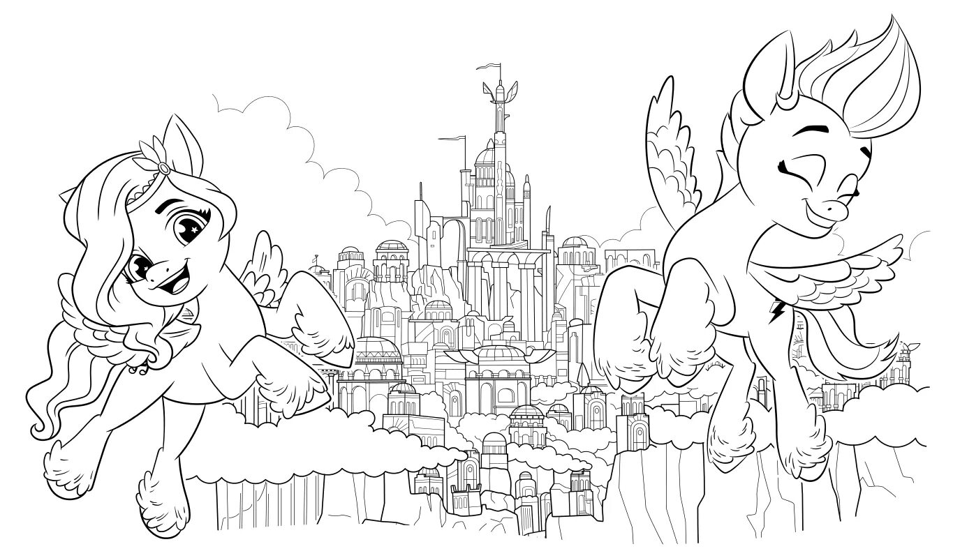 Peep pony fairy coloring page